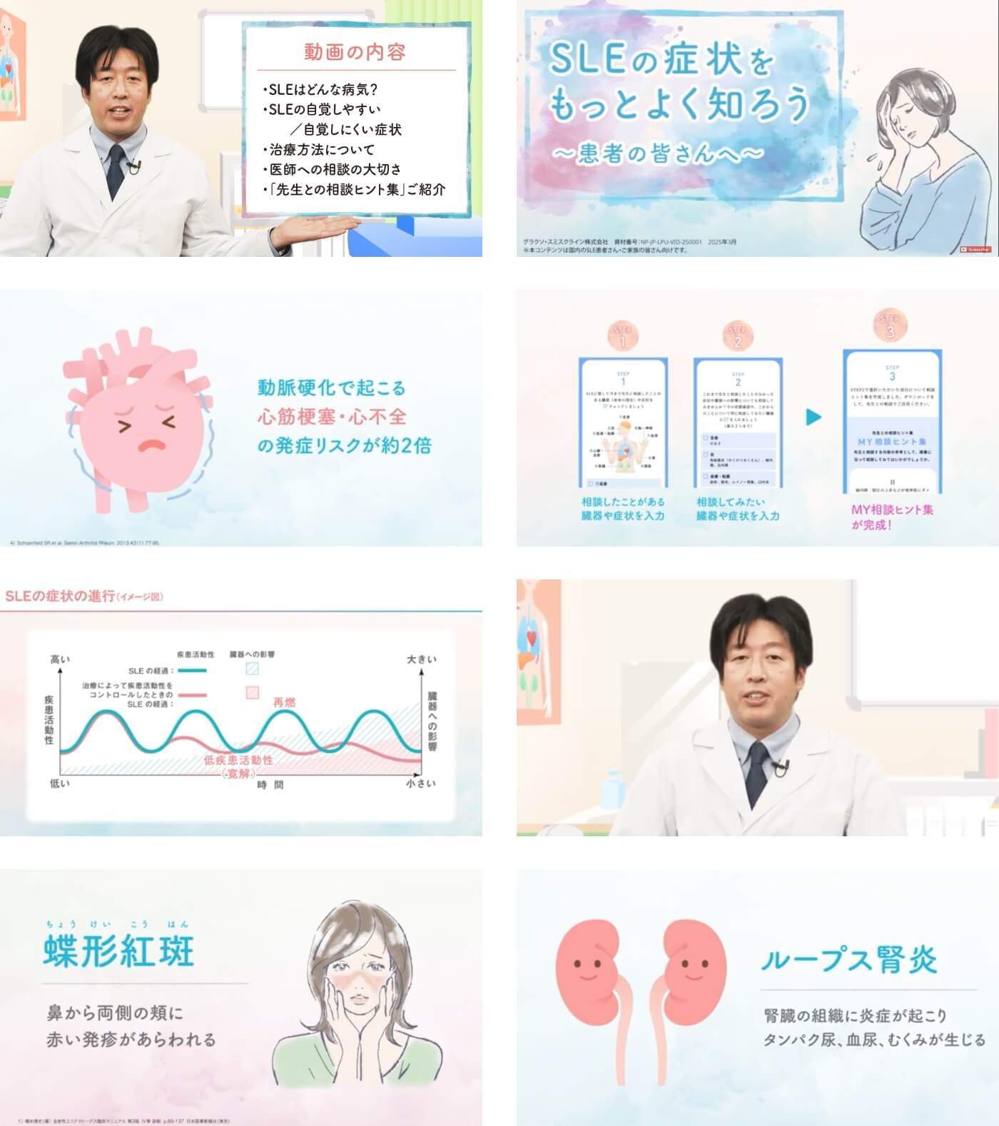 自覚しやすい症状としにくい症状